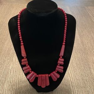 Red stone necklace